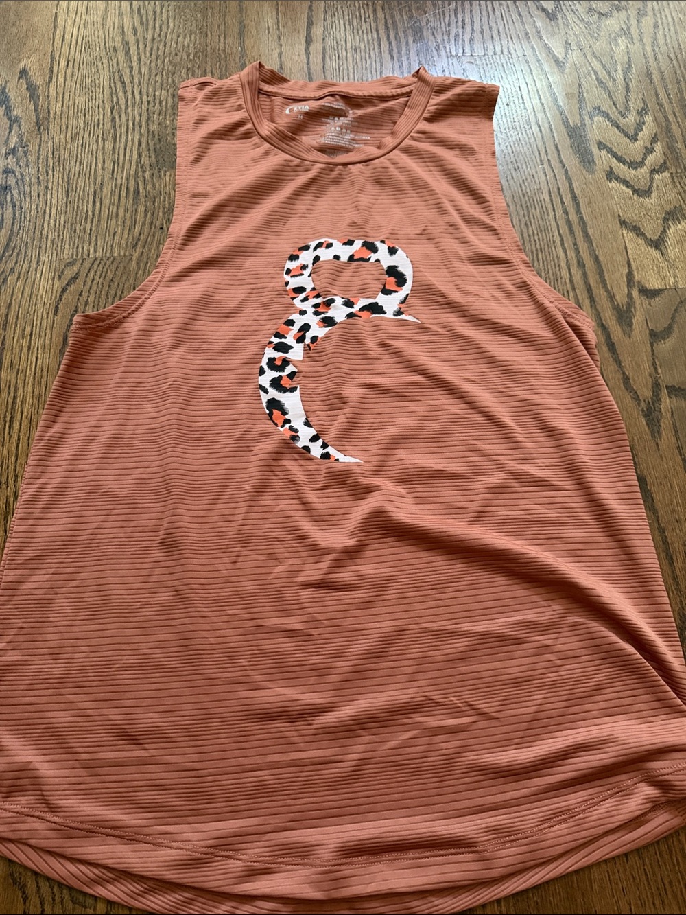 Zyia active Women’s Rust Sleeveless Graphic Tank Top sz medium